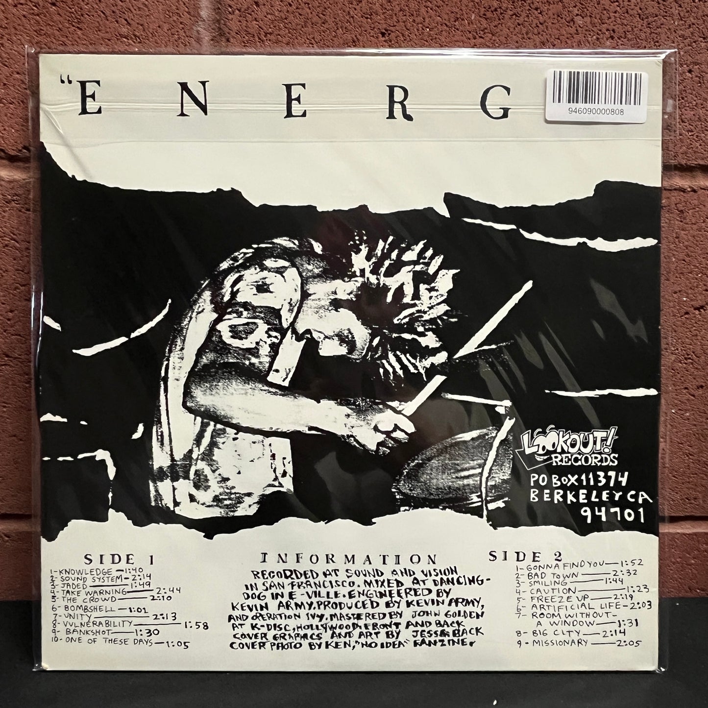 Used Vinyl: Operation Ivy "Energy" LP (Lookout! Press No Barcode. Berkeley Address)