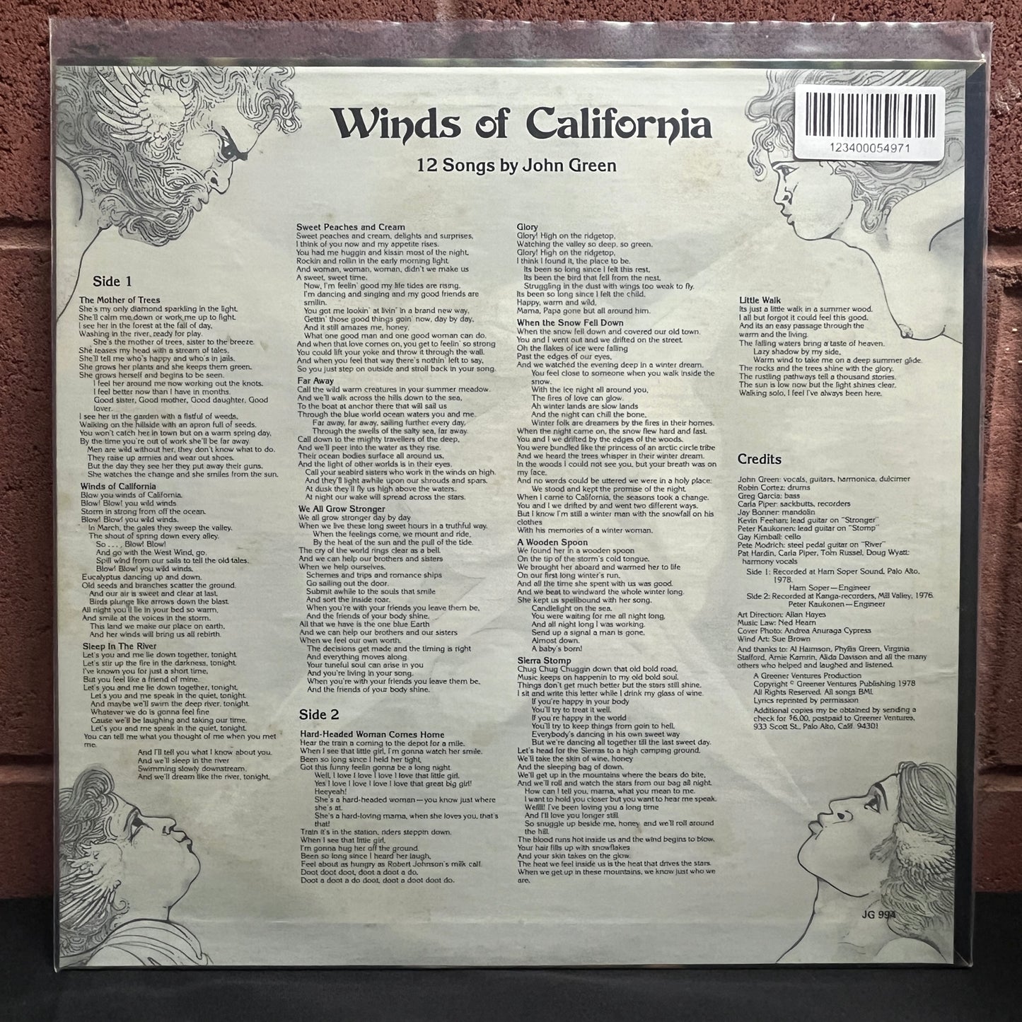 Used Vinyl: John Green "Winds Of California" LP (Private Press Folk)
