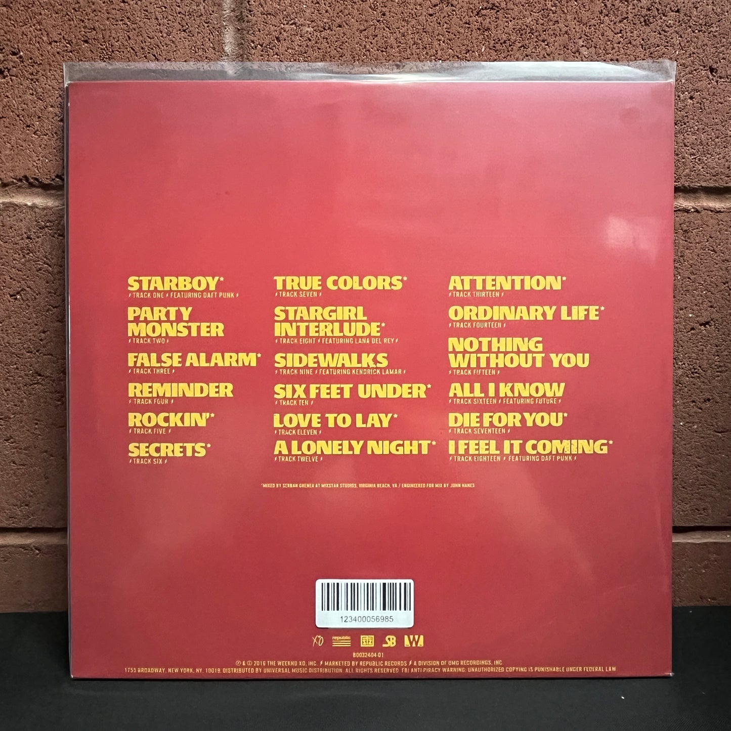 Used Vinyl: The Weeknd "Starboy" 2xLP (Blue Vinyl)