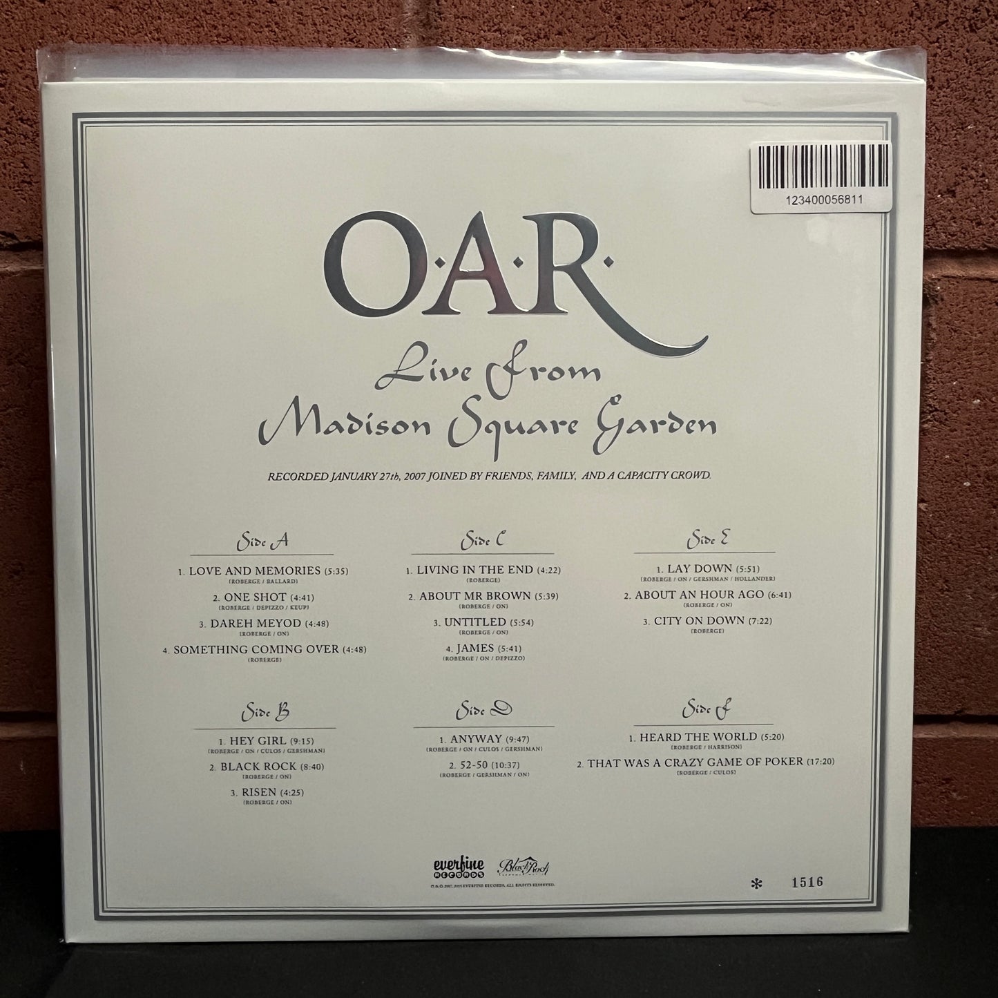 Used Vinyl: O.A.R. "Live From Madison Square Garden" 3xLP (White Vinyl)