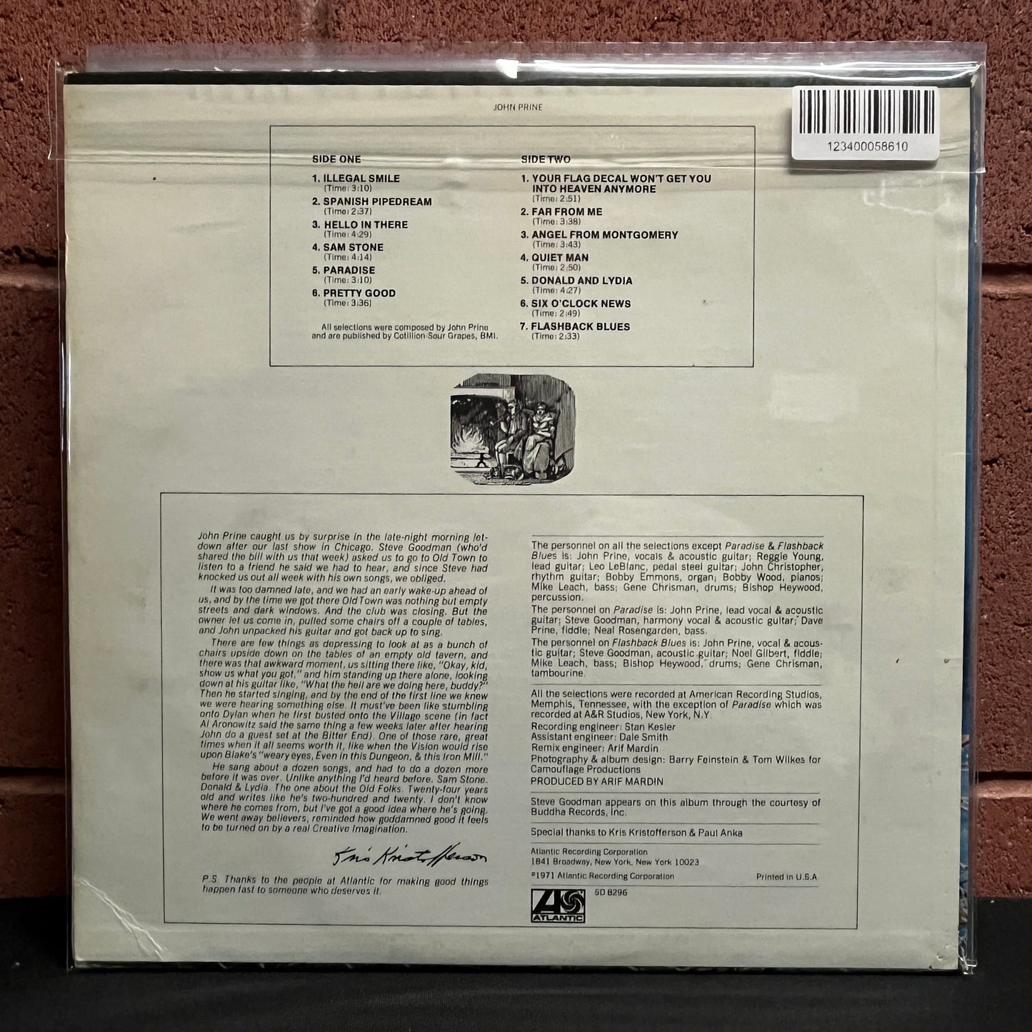 Used Vinyl: John Prine "John Prine" LP (1971 Monarch pressing)