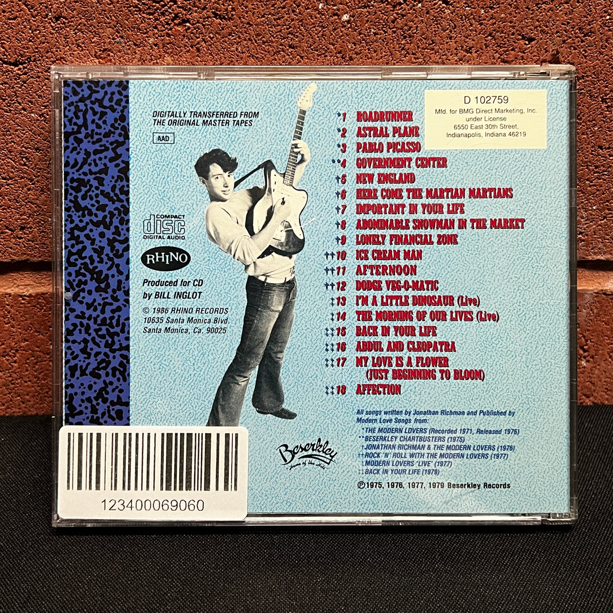 Used CD: Jonathan Richman & The Modern Lovers "The Best Of Jonathan Richman And The Modern Lovers (The Beserkley Years)" CD