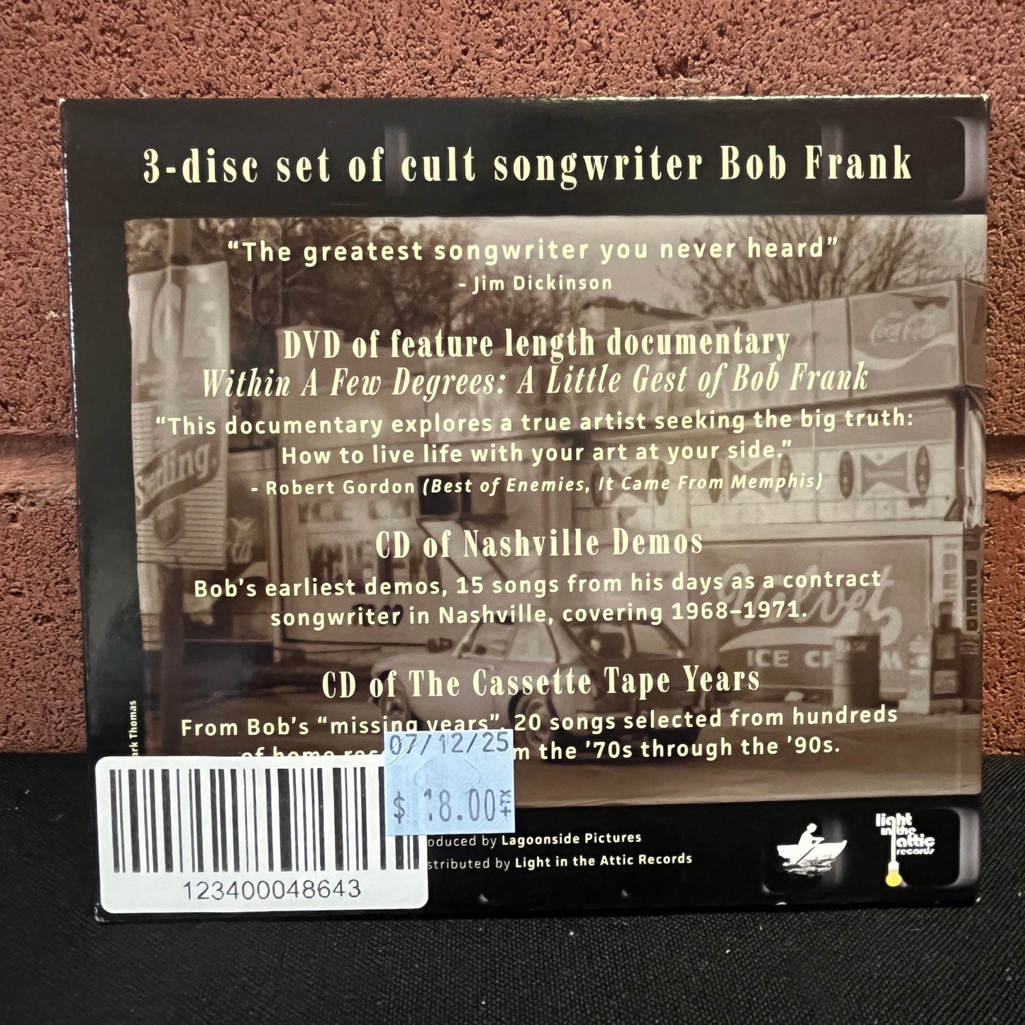 Used CD: Bob Frank "A 2020 Documentary Film, Demos & Cassette Tapes 1968-1998" 2xCD/DVD