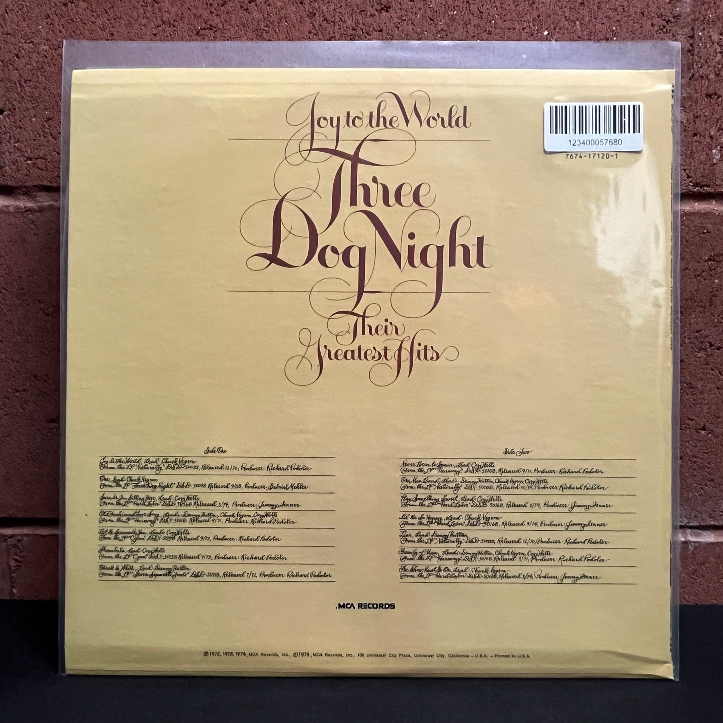 Used Vinyl: Three Dog Night "Joy To The World - Their Greatest Hits" LP