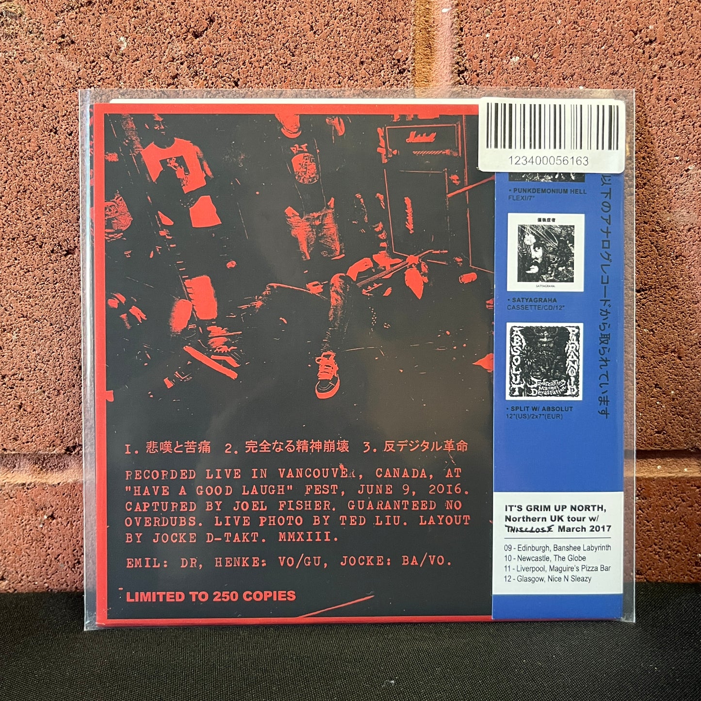 Used Vinyl: Paranoid "Live At Have A Good Laugh Fest 2016" 7" Flexi