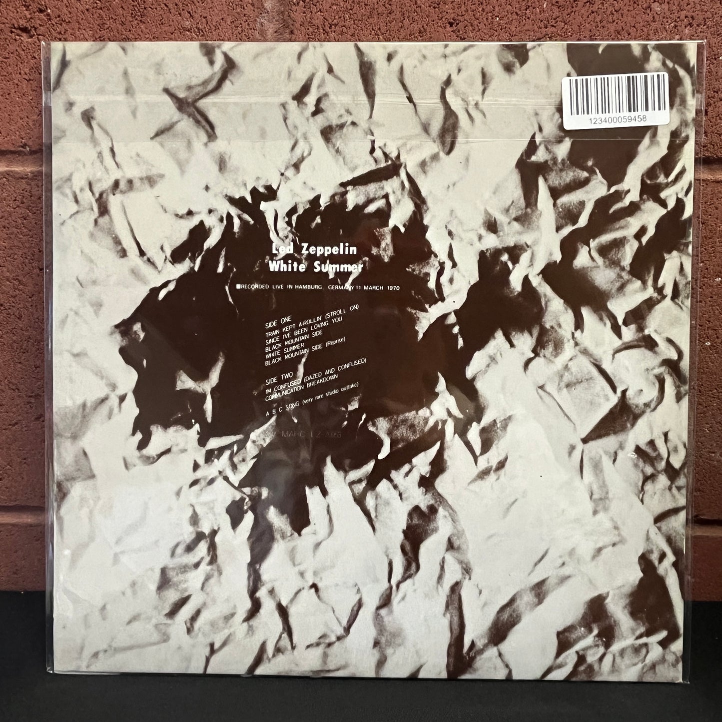 Used Vinyl: Led Zeppelin "White Summer" LP (1977 Japanese Marc Records Press)