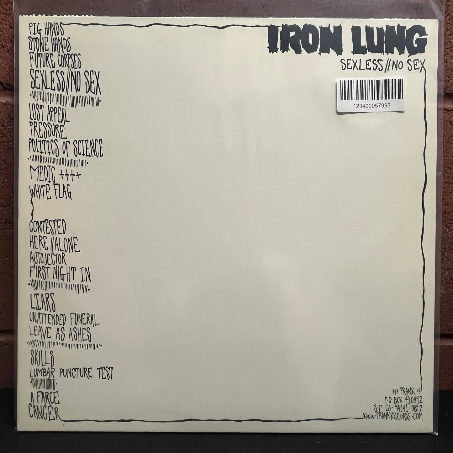Used Vinyl: Iron Lung "Sexless // No Sex" LP