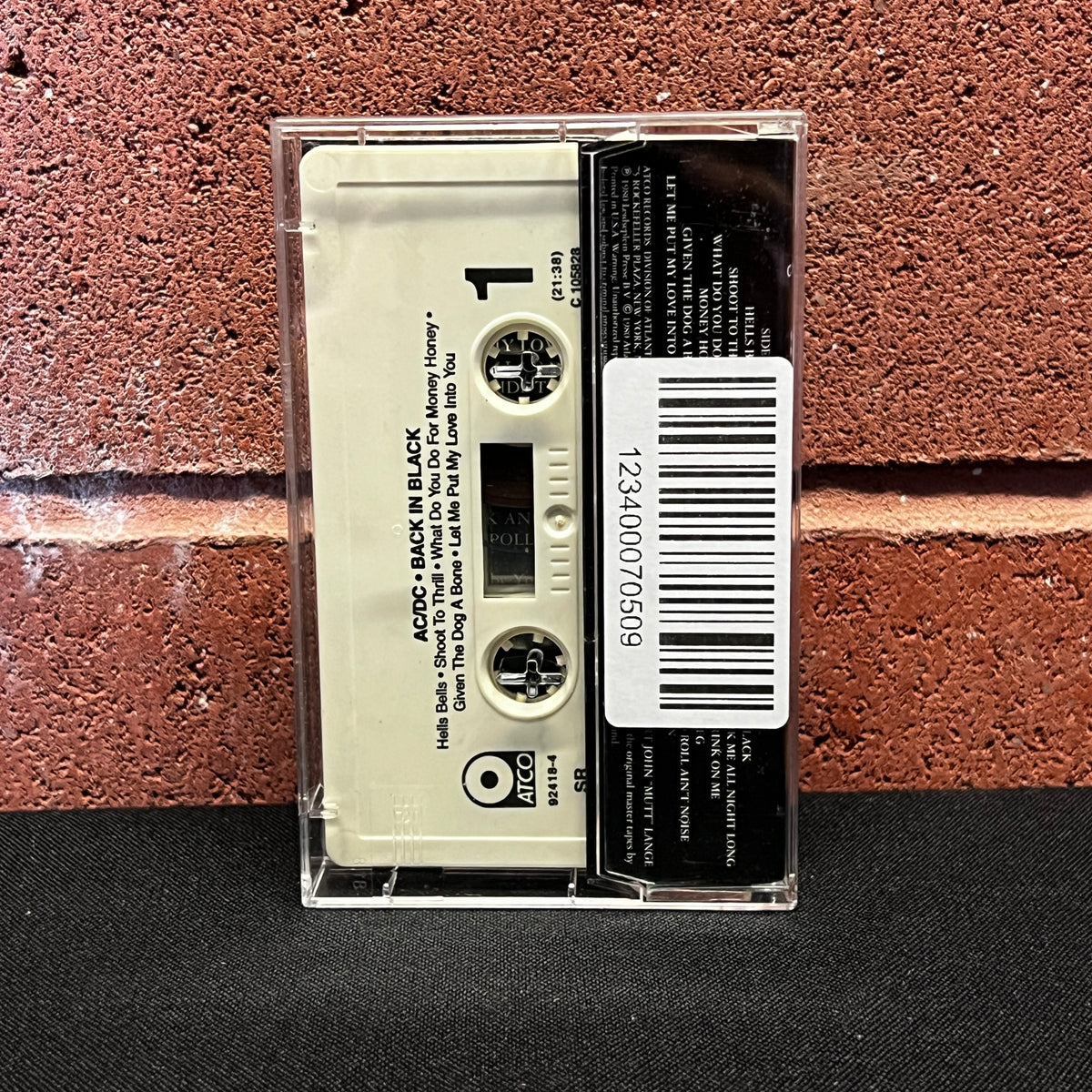 Used Cassette: AC/DC "Back In Black" Tape