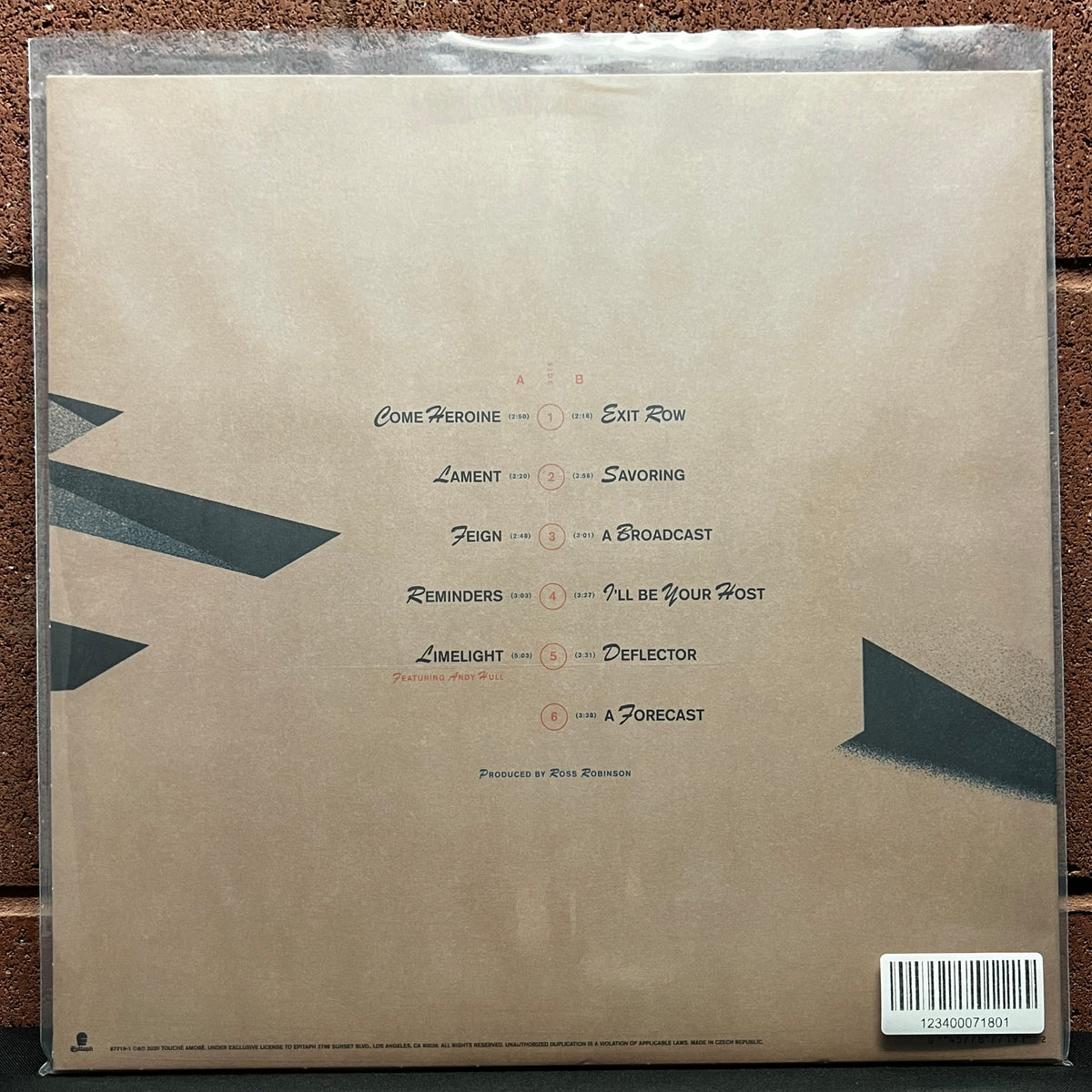 Used Vinyl: Touché Amoré "Lament" LP (2022 Press - Aqua, Black & Gold Swirl Vinyl)