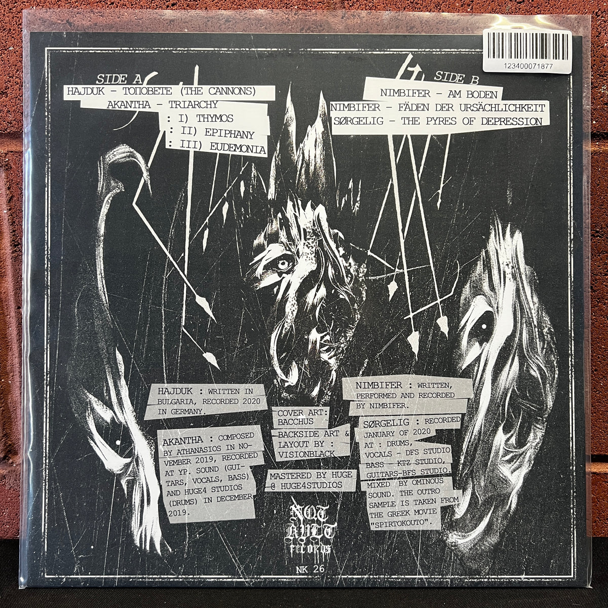 Used Vinyl: Hajduk / Akantha / Nimbifer / Sørgelig "Ruins Of Humanity" LP (2021 Press)