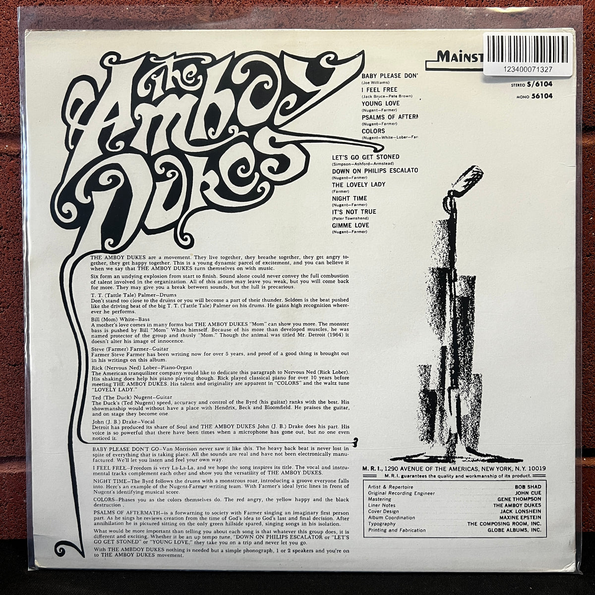 Used Vinyl: The Amboy Dukes "S/T" LP (2000's Press)