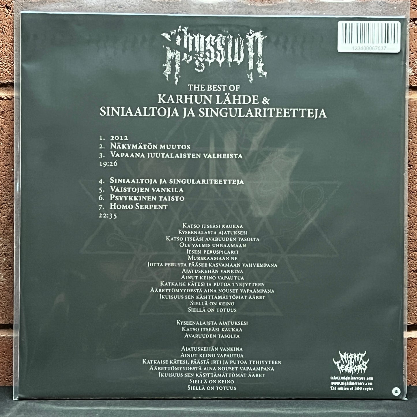 USED VINYL: Abyssion “Karhun Lähde / Siniaaltoja Ja Singulariteetteja” LP