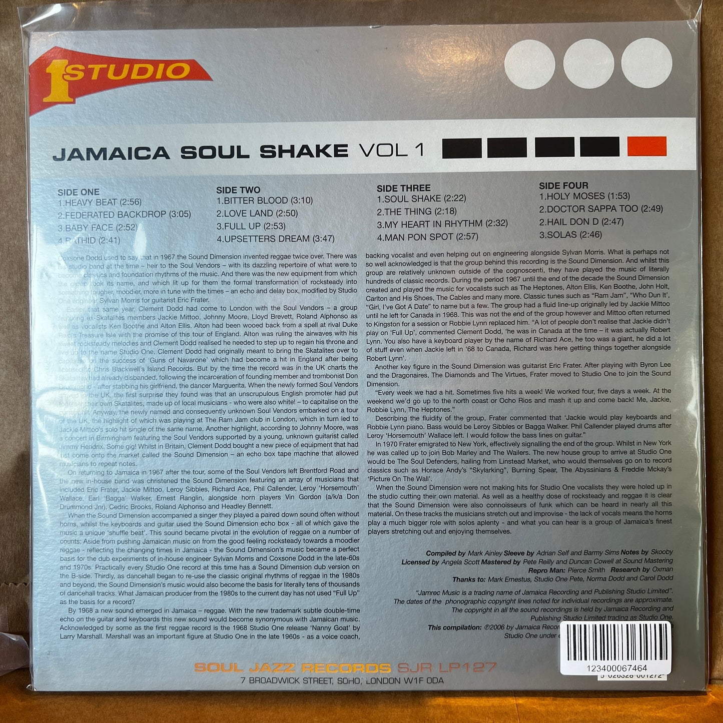 Used Vinyl: V/A - "Sound Dimension – Jamaica Soul Shake Vol 1" 2xLP (2006 UK Press)