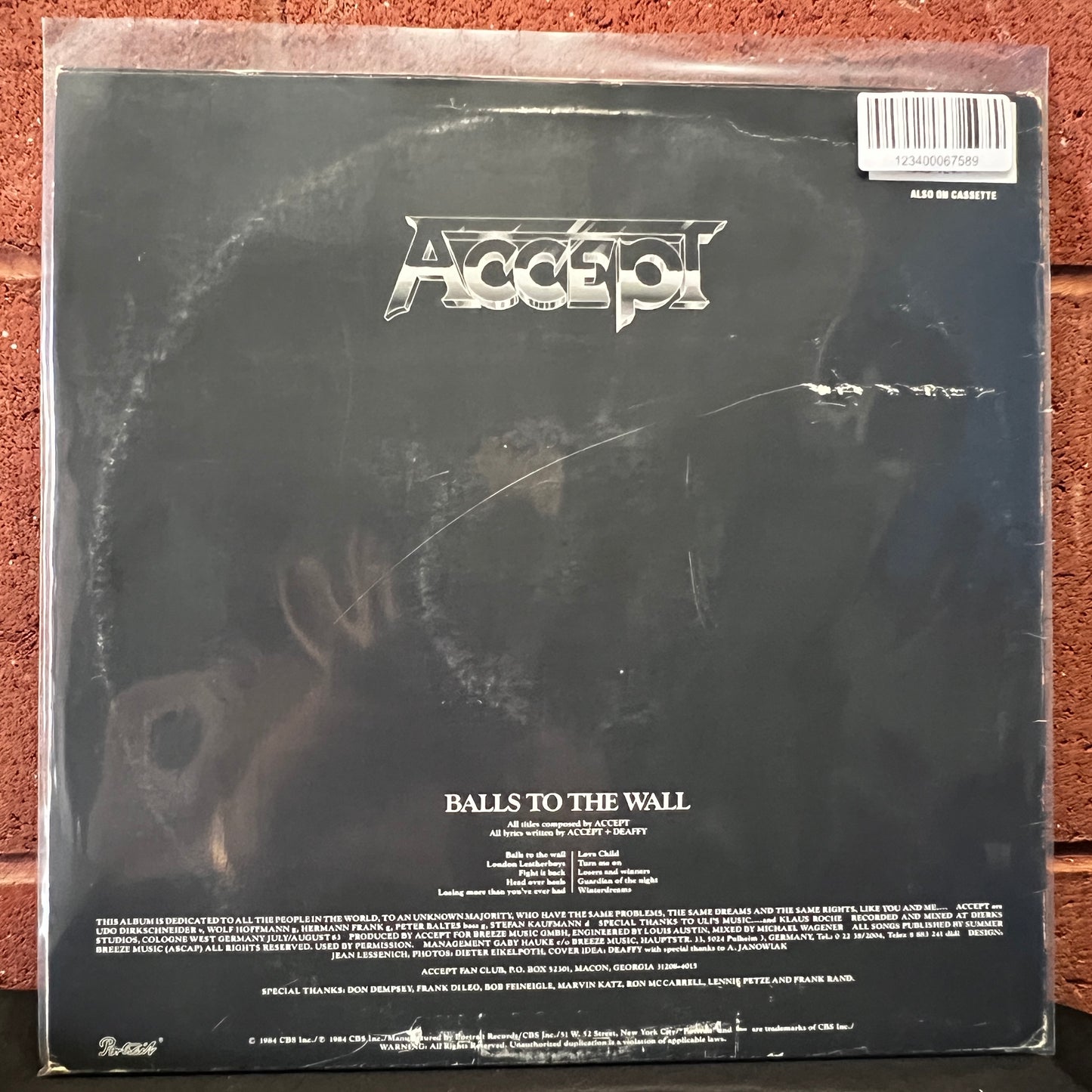 Used Vinyl: Accept "Balls To The Wall" LP (1984 Press)