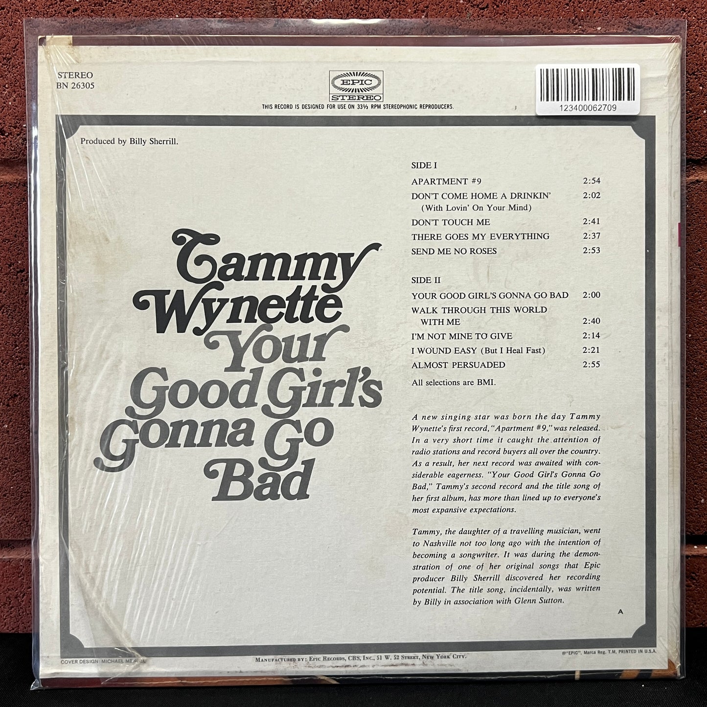 Used Vinyl: Tammy Wynette "Your Good Girl's Gonna Go Bad" LP (In Open Shrink)
