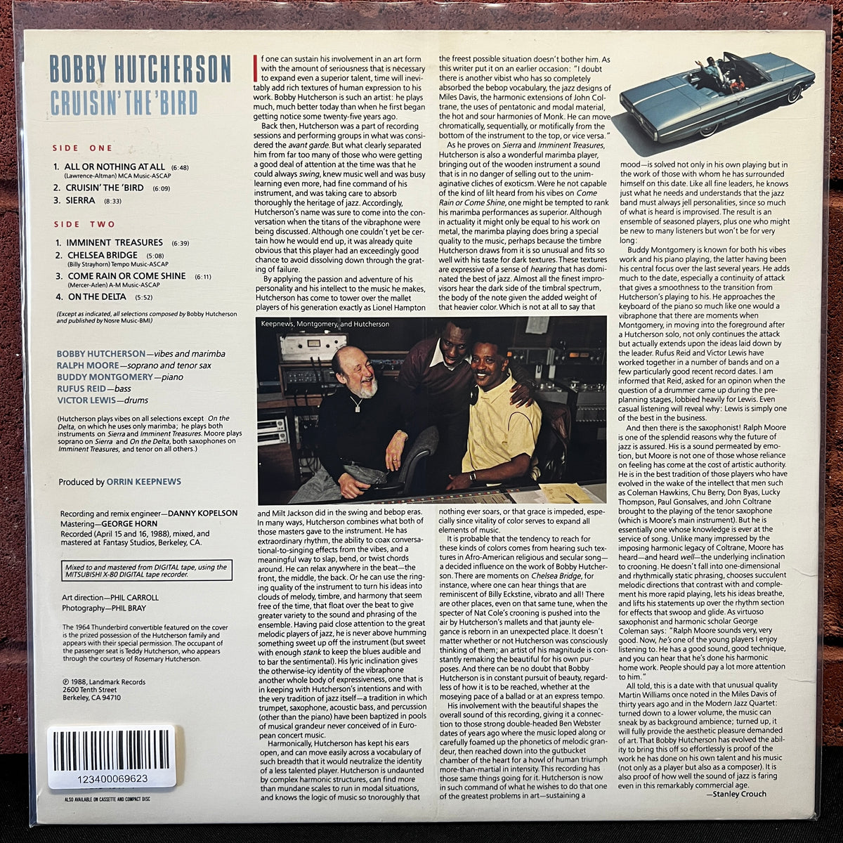 Used Vinyl: Bobby Hutcherson "Cruisin' The 'Bird" LP (1988 Pressing)