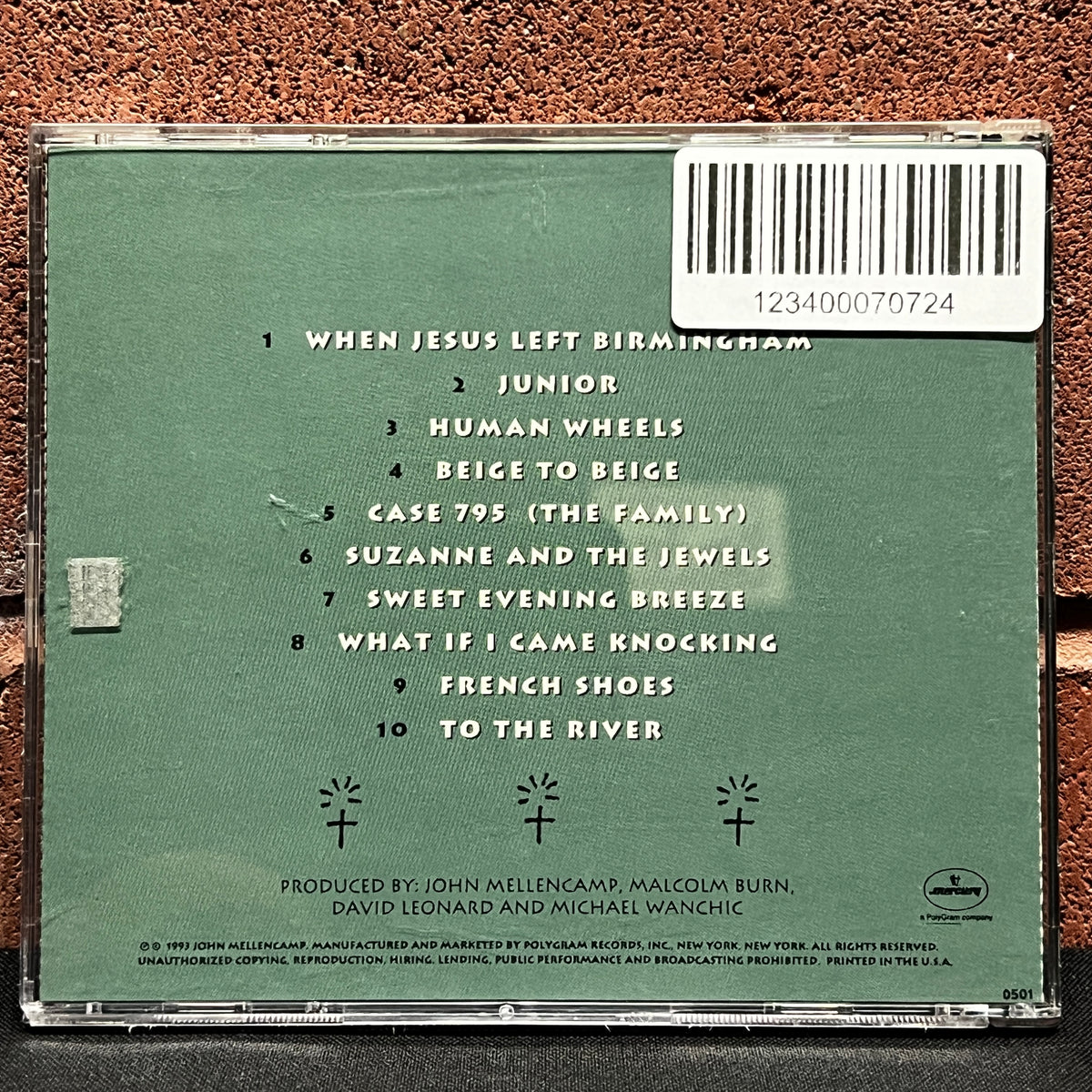 Used CD: John Mellencamp "Human Wheels" CD