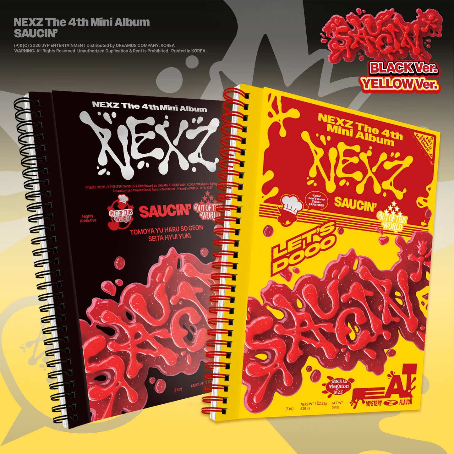 PRE-ORDER: NEXZ "The 4th Mini Album SAUCIN'" CD (YELLOW ver.)