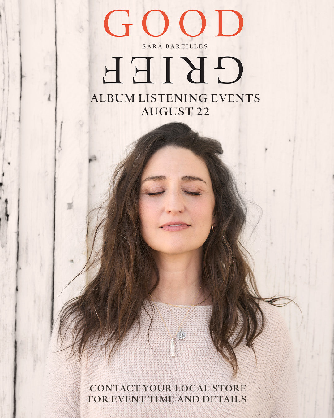 Sara Bareilles "Good Grief" Listening Party - SATURDAY 8/22 @ 5PM