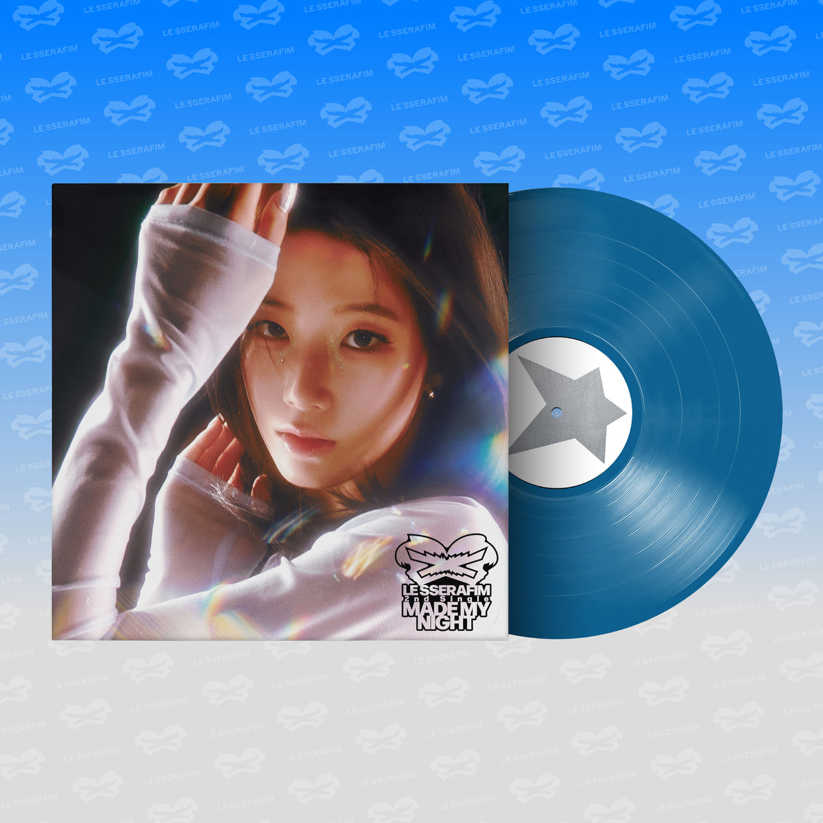 PRE-ORDER: LE SSERAFIM "2nd Single Album 'Made My Night'" LP (SKY BLUE ver.)