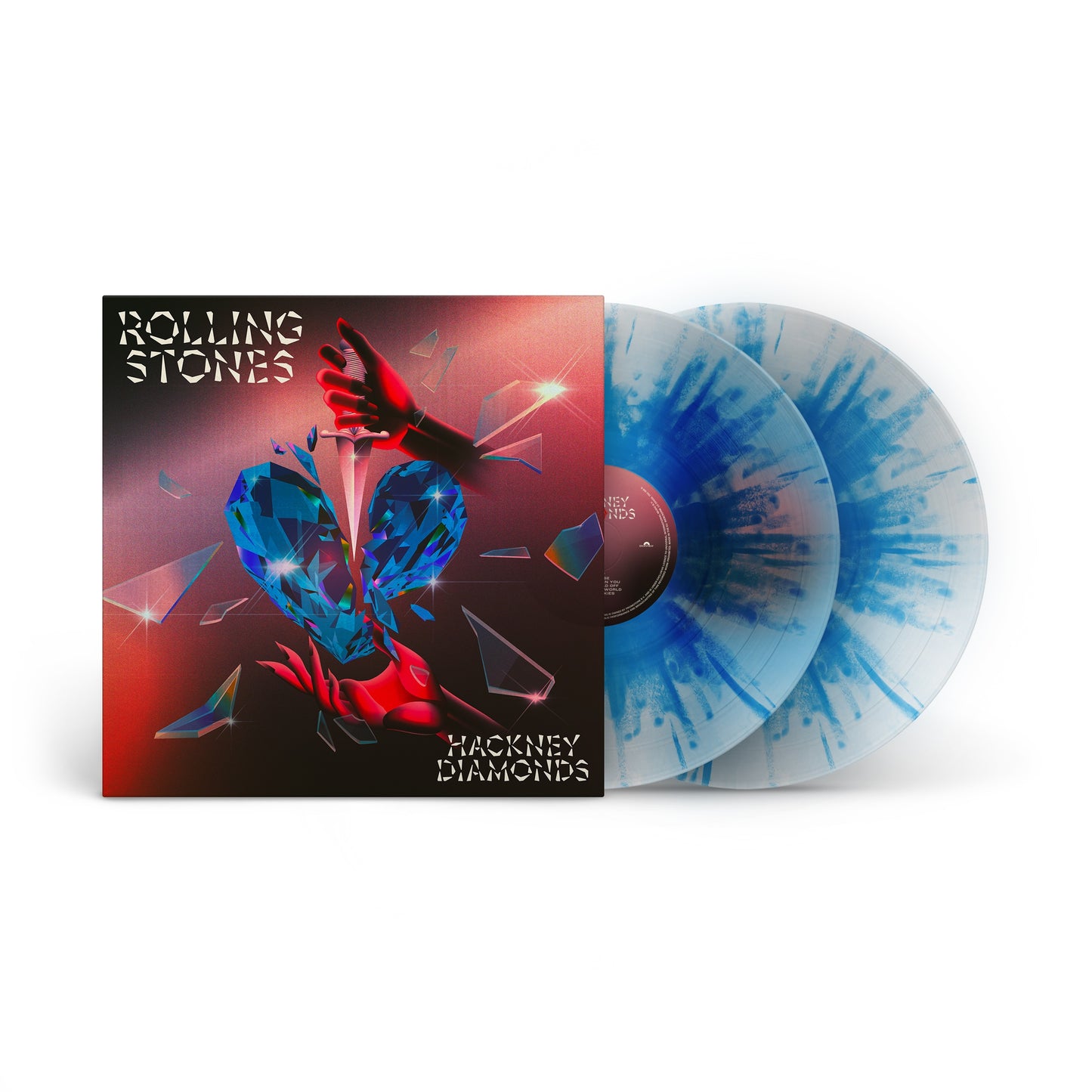 The Rolling Stones "Hackney Diamonds (1 Year Anniversary)" 2xLP (Clear/Blue Splatter Vinyl)