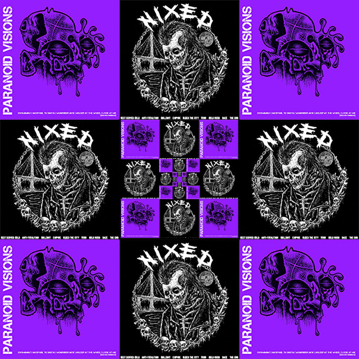 Nixed/Paranoid Visions Split LP White w/Red Splatter