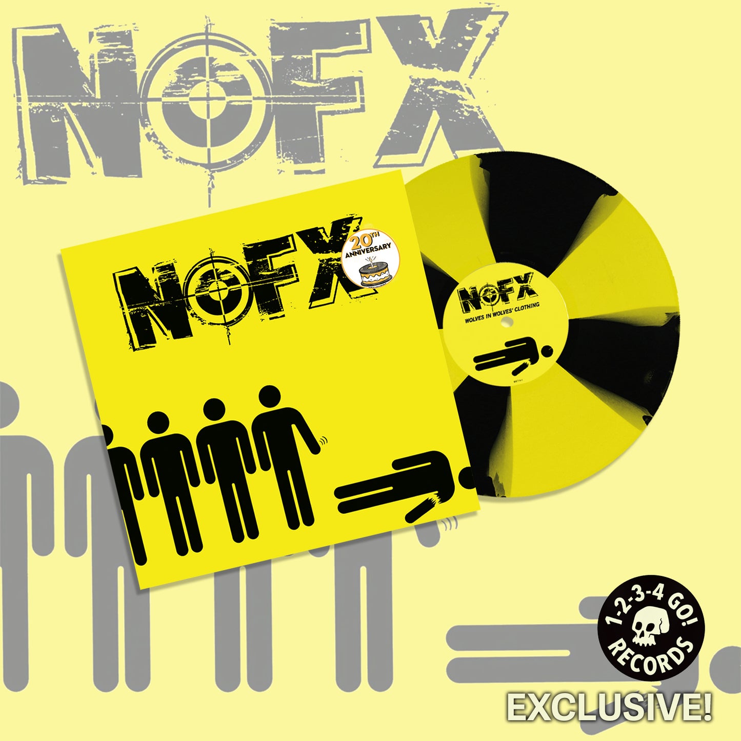 PRE-ORDER: NOFX "Wolves In Wolves Clothing (20th Anniversary)" LP (1-2-3-4 Go! Records Exclusive Color Vinyl)