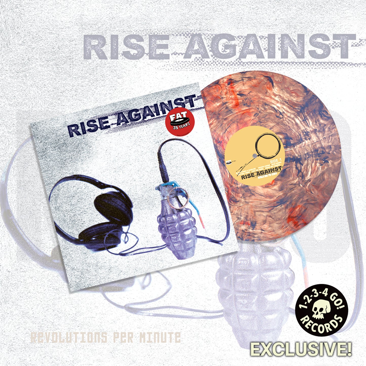 PRE-ORDER: Rise Against "RPM10 (Revolutions Per Minute)" LP (1-2-3-4 Go! Records Exclusive Color Vinyl) (Copy)