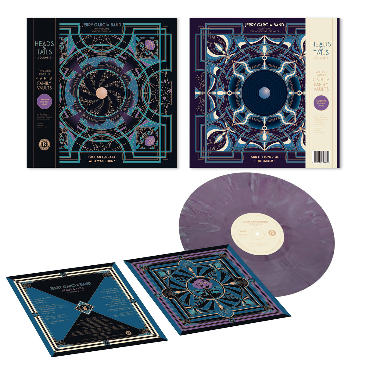 PRE-ORDER: Jerry Garcia Band "Heads & Tails Volume 2" LP (Lavender Eco-Mix Vinyl)