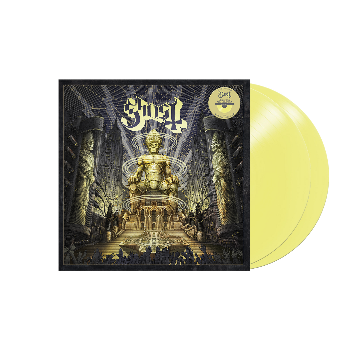 Ghost "Ceremony And Devotion" Indie Exclusive 2xLP (Lemon Yellow Vinyl)