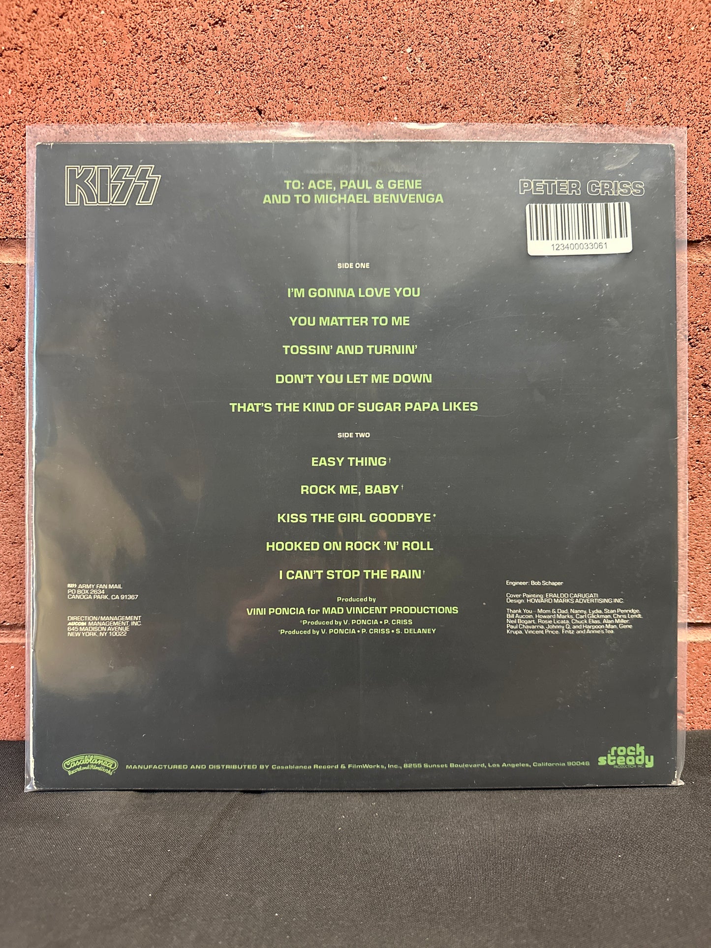 Used Vinyl:  Kiss, Peter Criss ”Peter Criss” LP