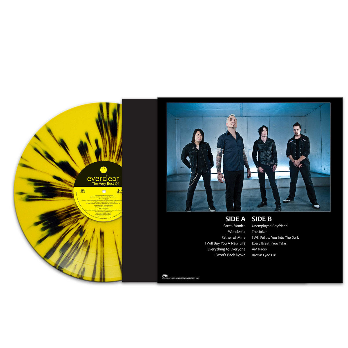 Everclear "The Very Best Of" LP (Yellow/Black Splatter Vinyl)