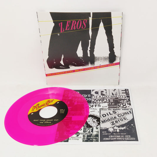 The Zeros "Beat Your Heart Out" & "Wild Weekend" 7" (Pink Vinyl)