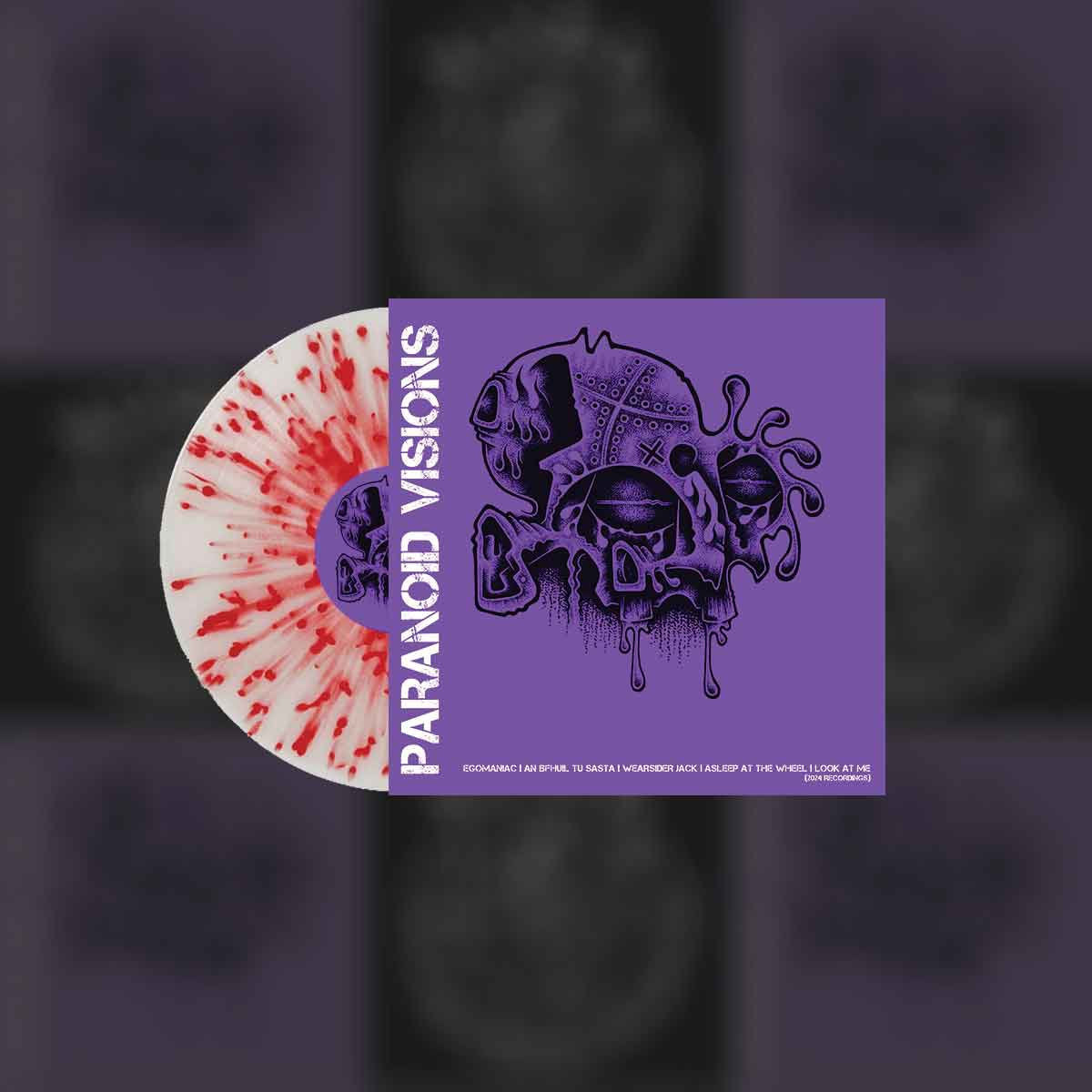 Nixed/Paranoid Visions Split LP White w/Red Splatter