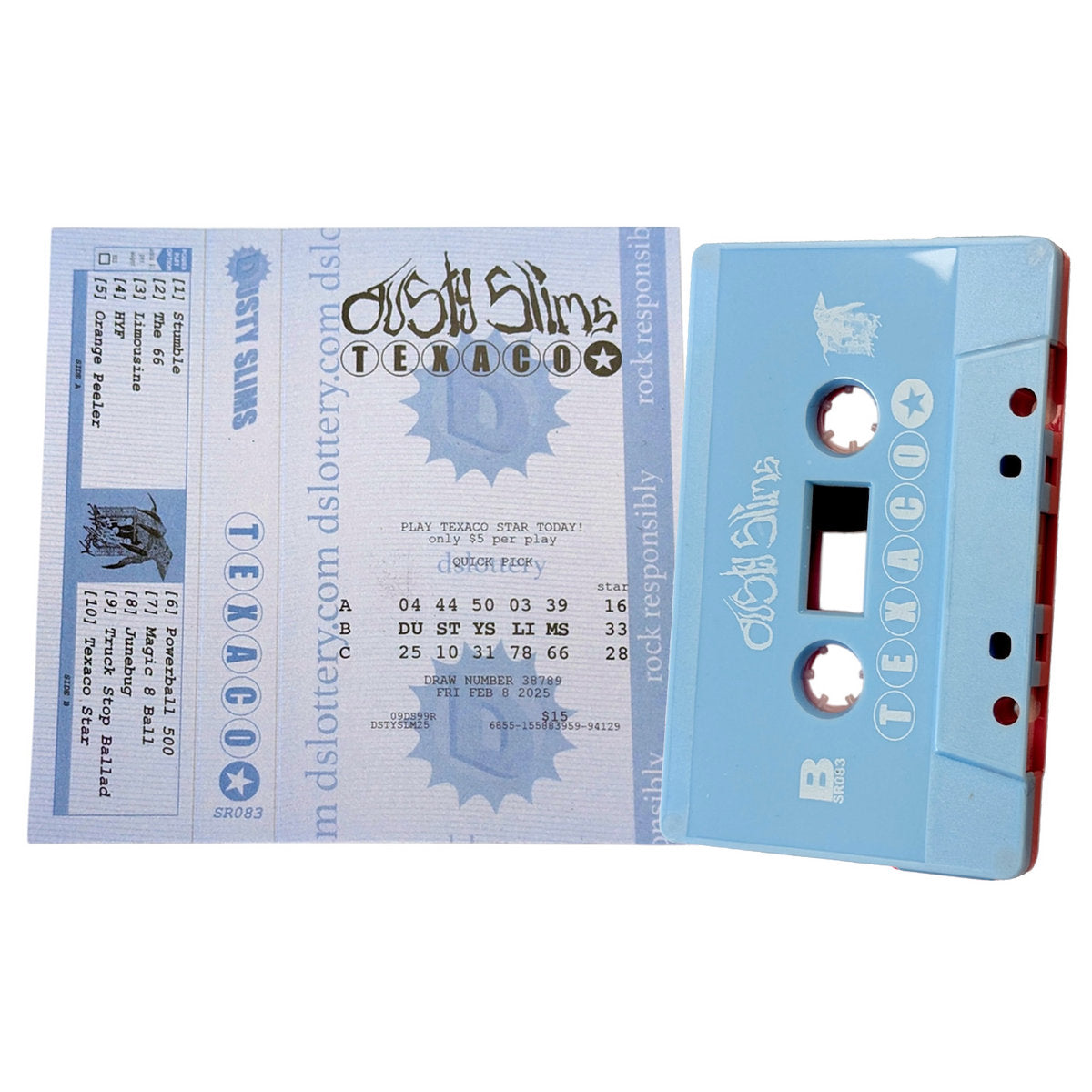 Dusty Slims "Texaco Star" Cassette (Pink & Blue Split)