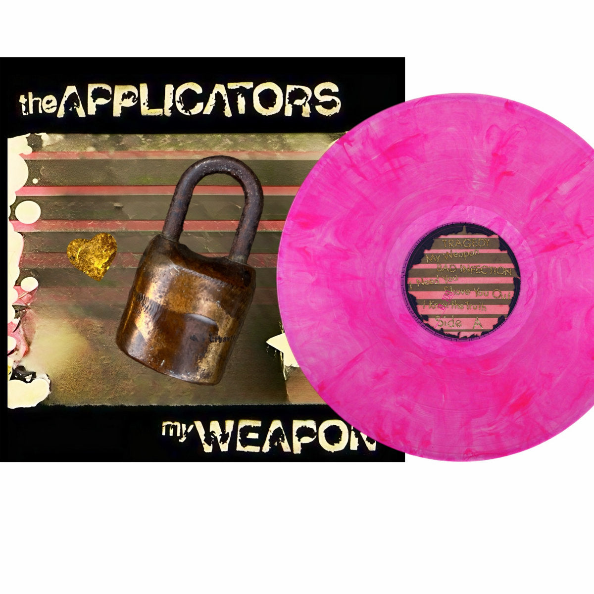 The Applicators "My Weapon" LP (20th Anniversary edition- Neon metallic pink vinyl)