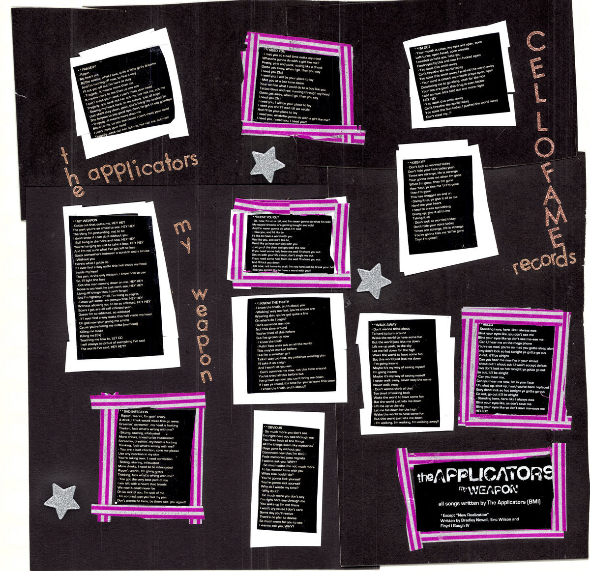 The Applicators "My Weapon" LP (20th Anniversary edition- Neon metallic pink vinyl)