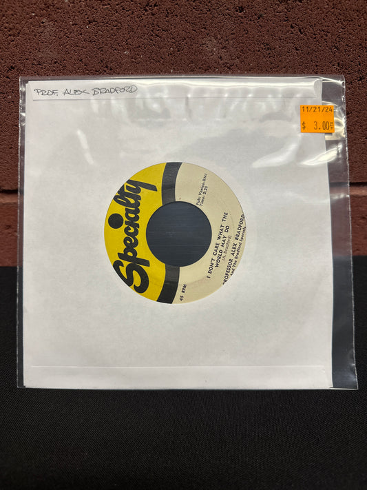 Used Vinyl:  Alex Bradford And The Bradford Specials ”I Don't Care What The World May Do / Too Close To Heaven” 7"