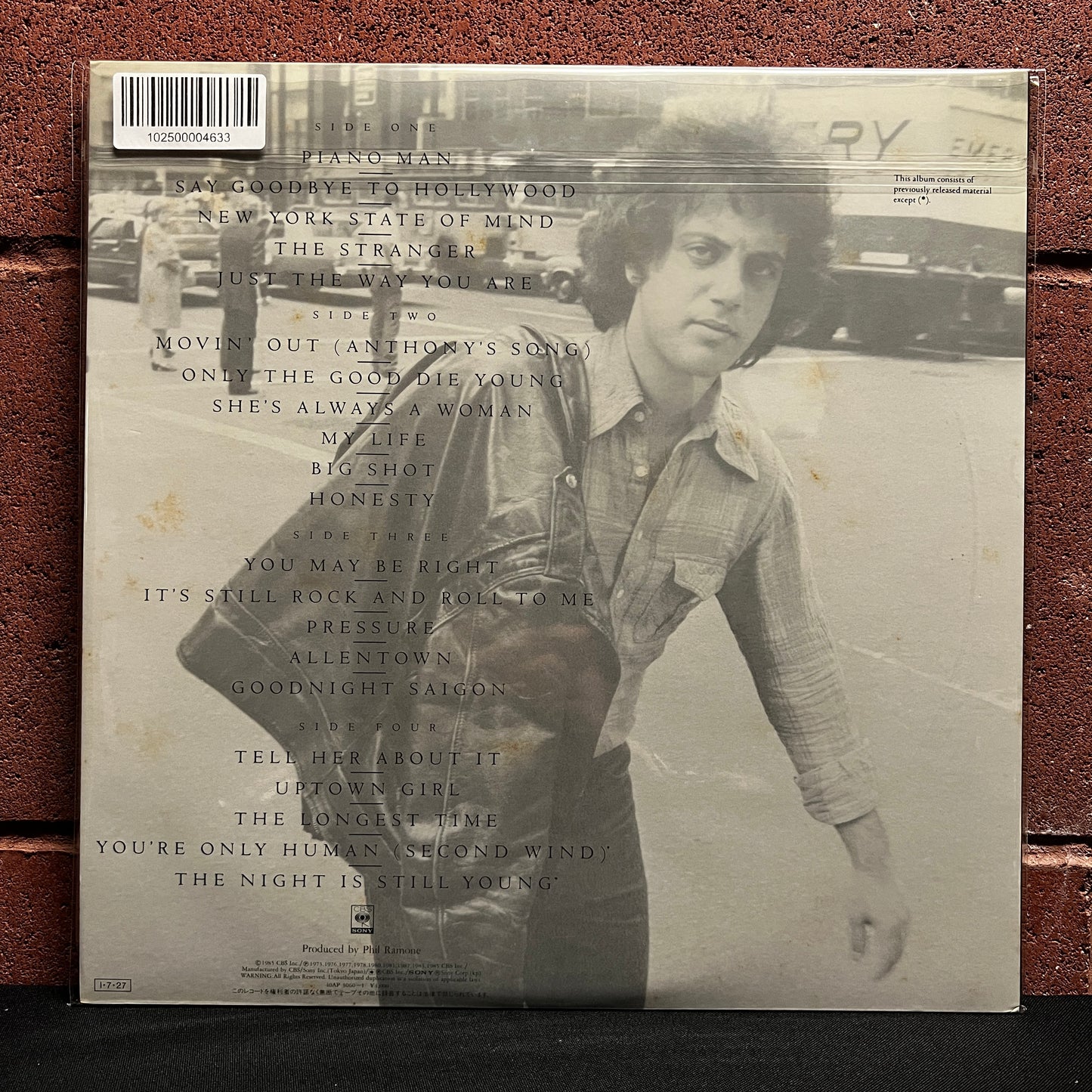 Used Vinyl: Billy Joel "Greatest Hits Volume I & Volume II" 2xLP (1985 Japanese Issue)