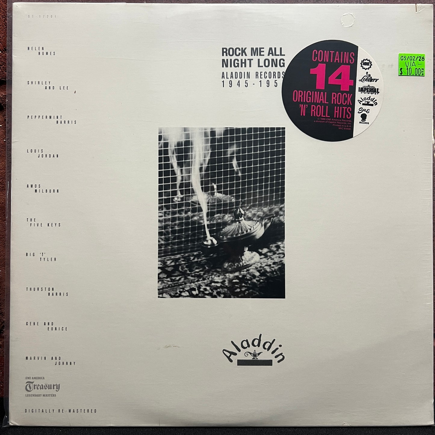 Used Vinyl: V/A - "Rock Me All Night Long: Aladdin Records 1945-1958" LP  (1986 Press)