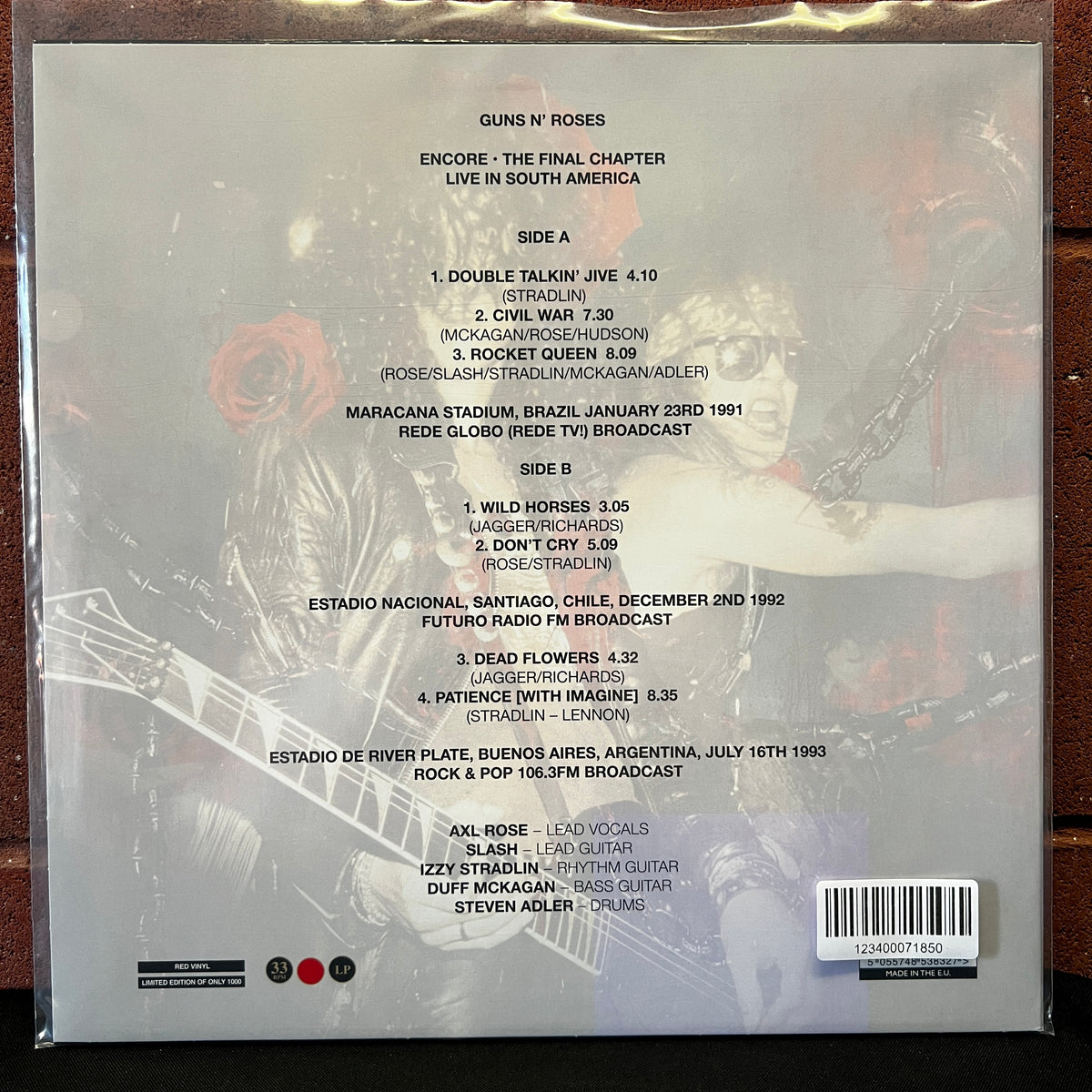 Used Vinyl: Guns N' Roses ‎"Live In South America: Encore - The Final Chapter" LP (2022 Euro Press - Red Vinyl)