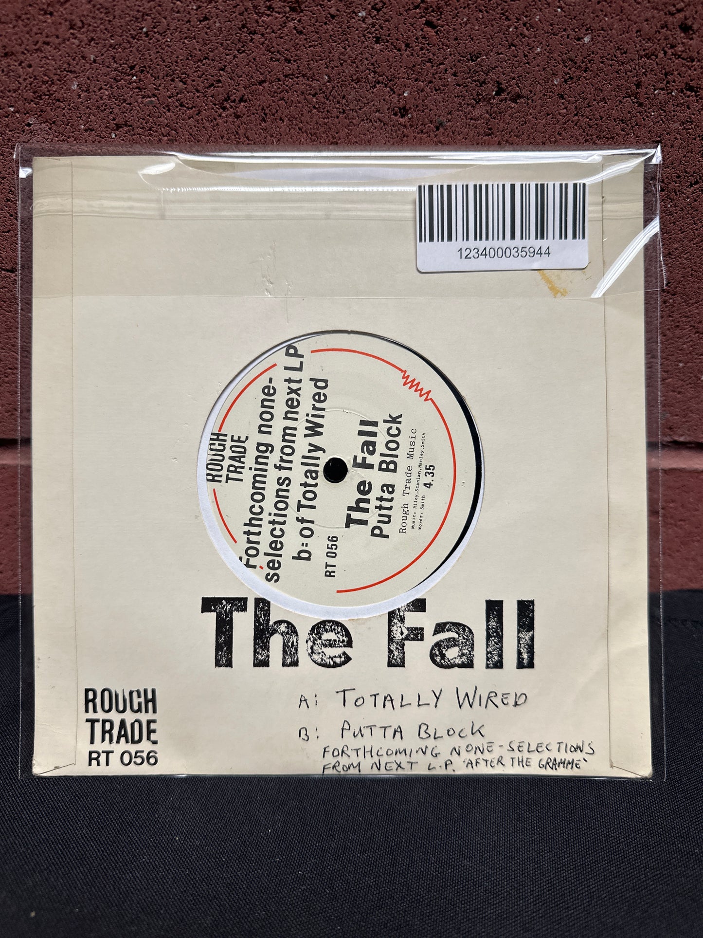 Used Vinyl:  The Fall ”Totally Wired” 7"