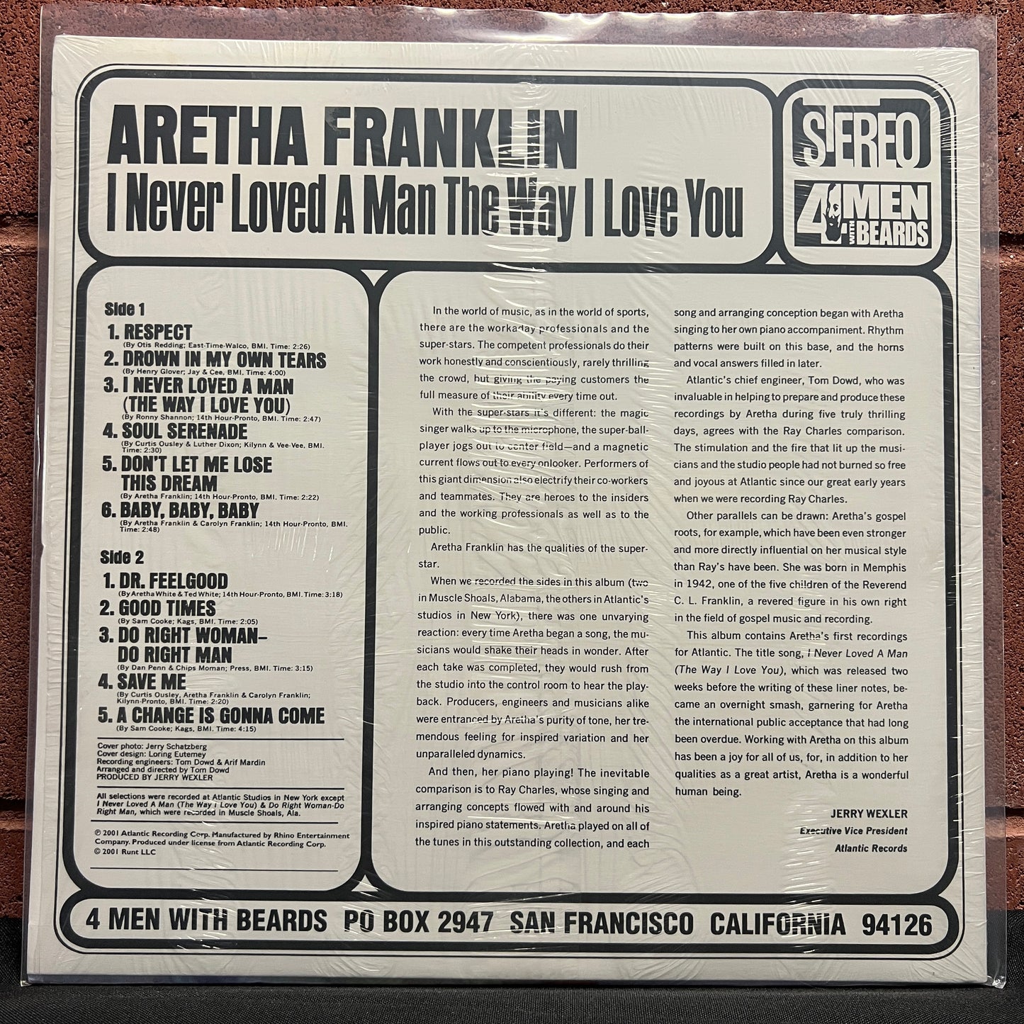 Used Vinyl: Aretha Franklin "I Never Loved A Man The Way I Love You" LP (2001 180g Press)