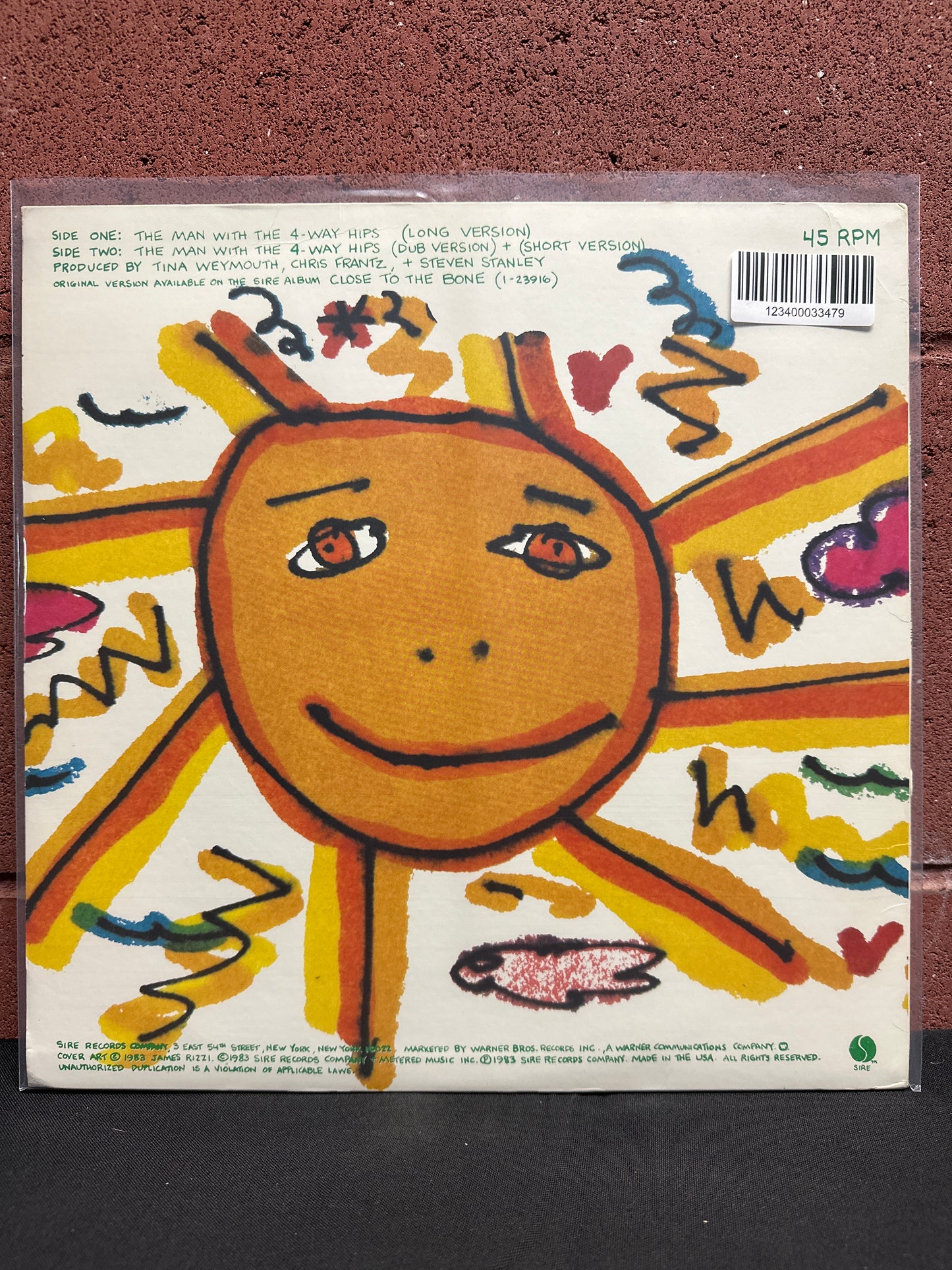 Used Vinyl:  Tom Tom Club ”The Man With The 4-Way Hips” 12"