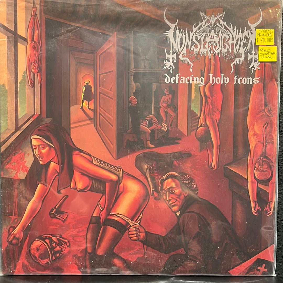 USED VINYL: NunSlaughter / Nekrofilth  "Split" LP (Splatter Vinyl)