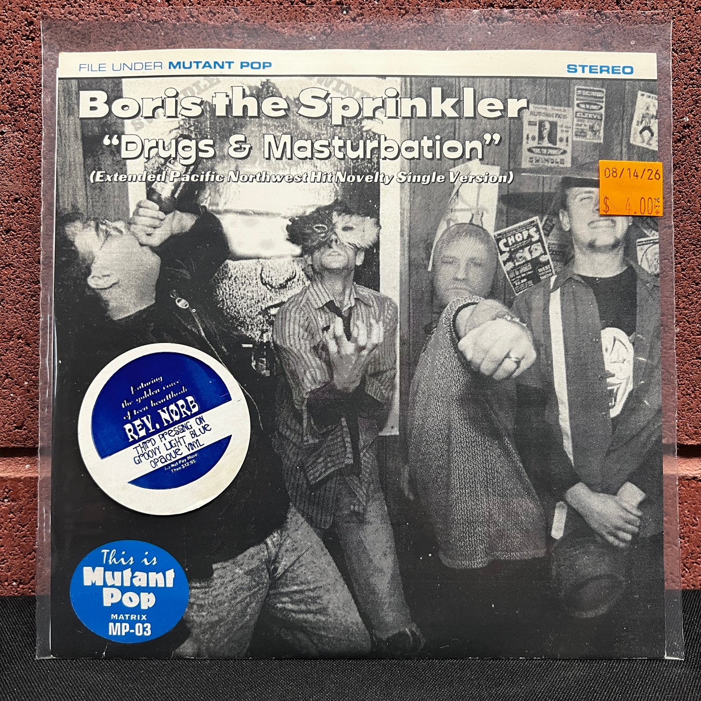 Used Vinyl: Boris The Sprinkler "Drugs & Masturbation" 7" (Light Blue Vinyl)