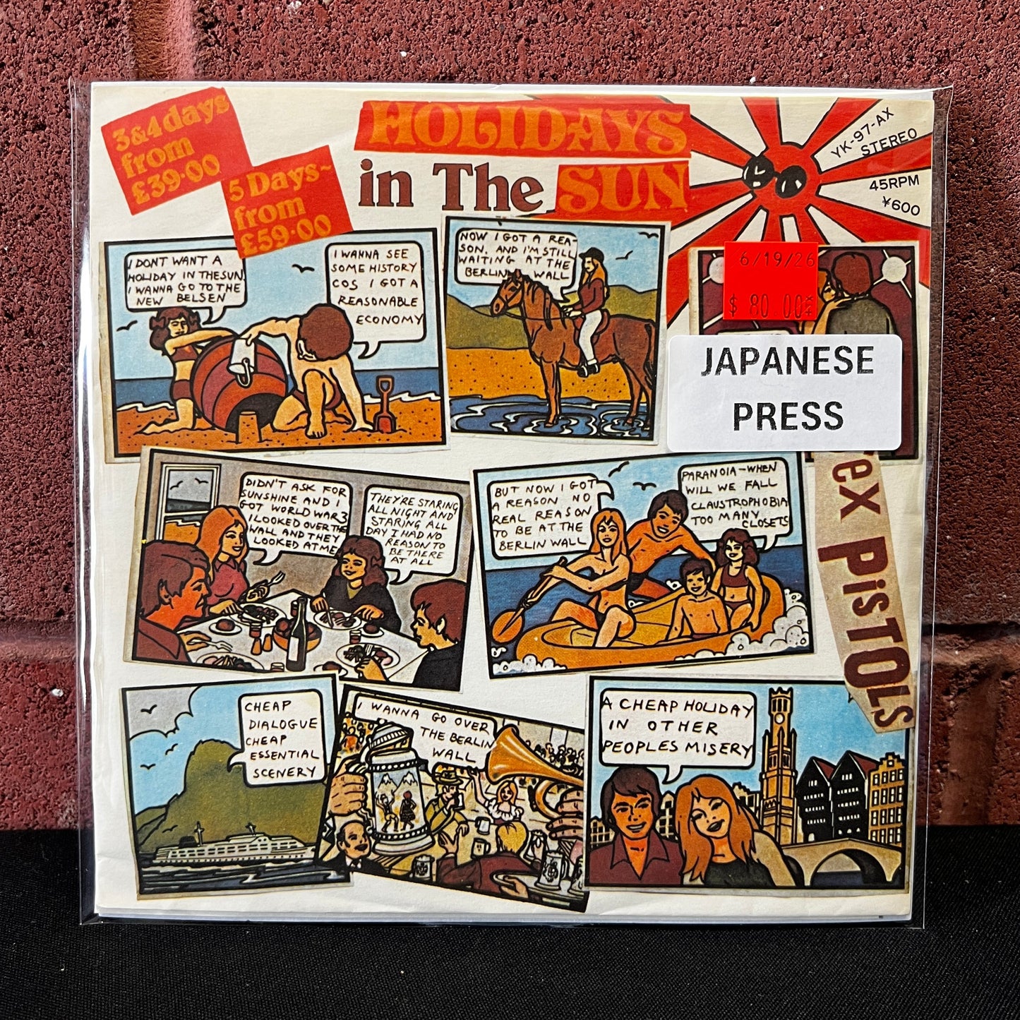 Used Vinyl: Sex Pistols "Holidays In The Sun / Satellite" 7" (1978 Japanese Issue)