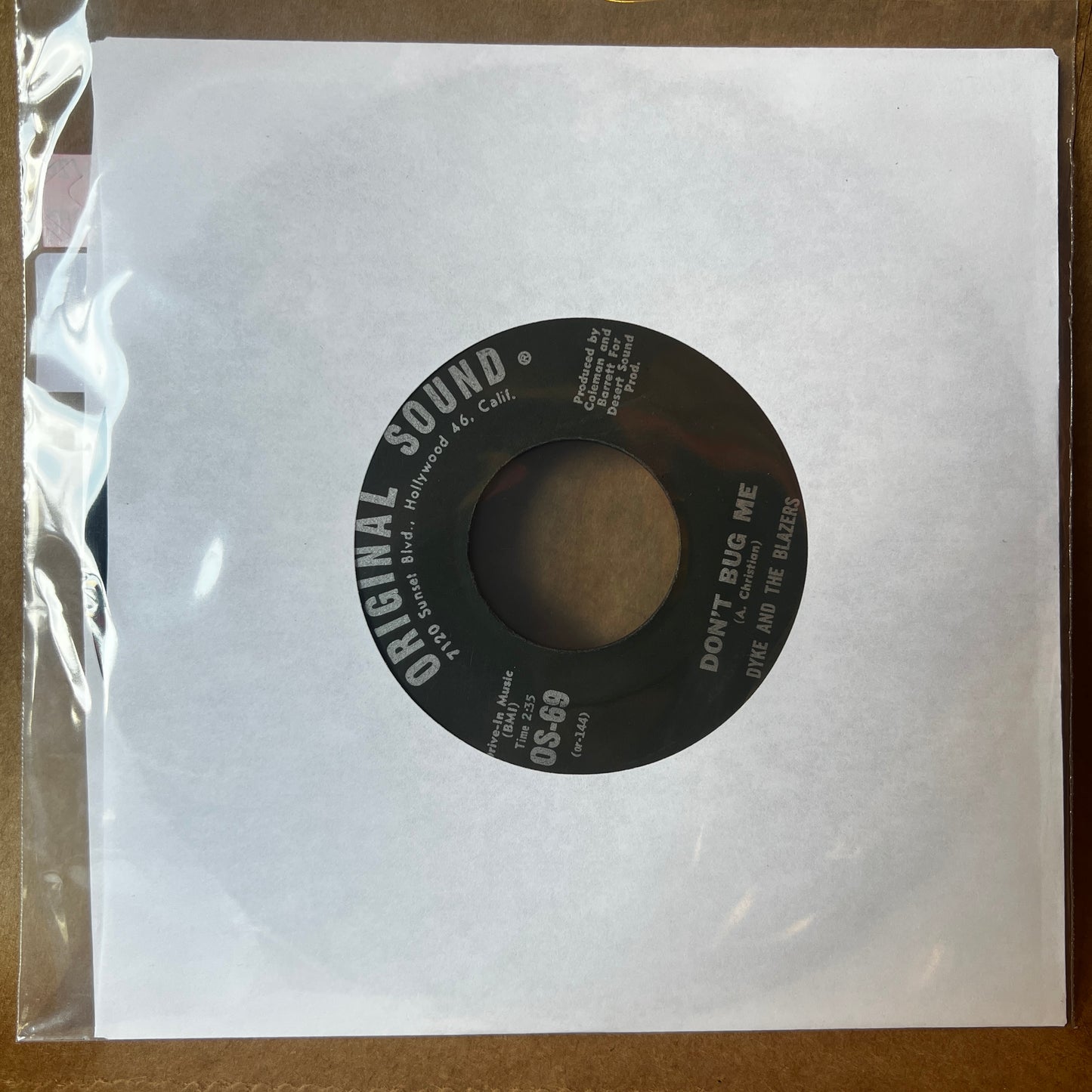 Used Vinyl: Dyke And The Blazers "So Sharp / Don't Bug Me" 7" (1967 Press)