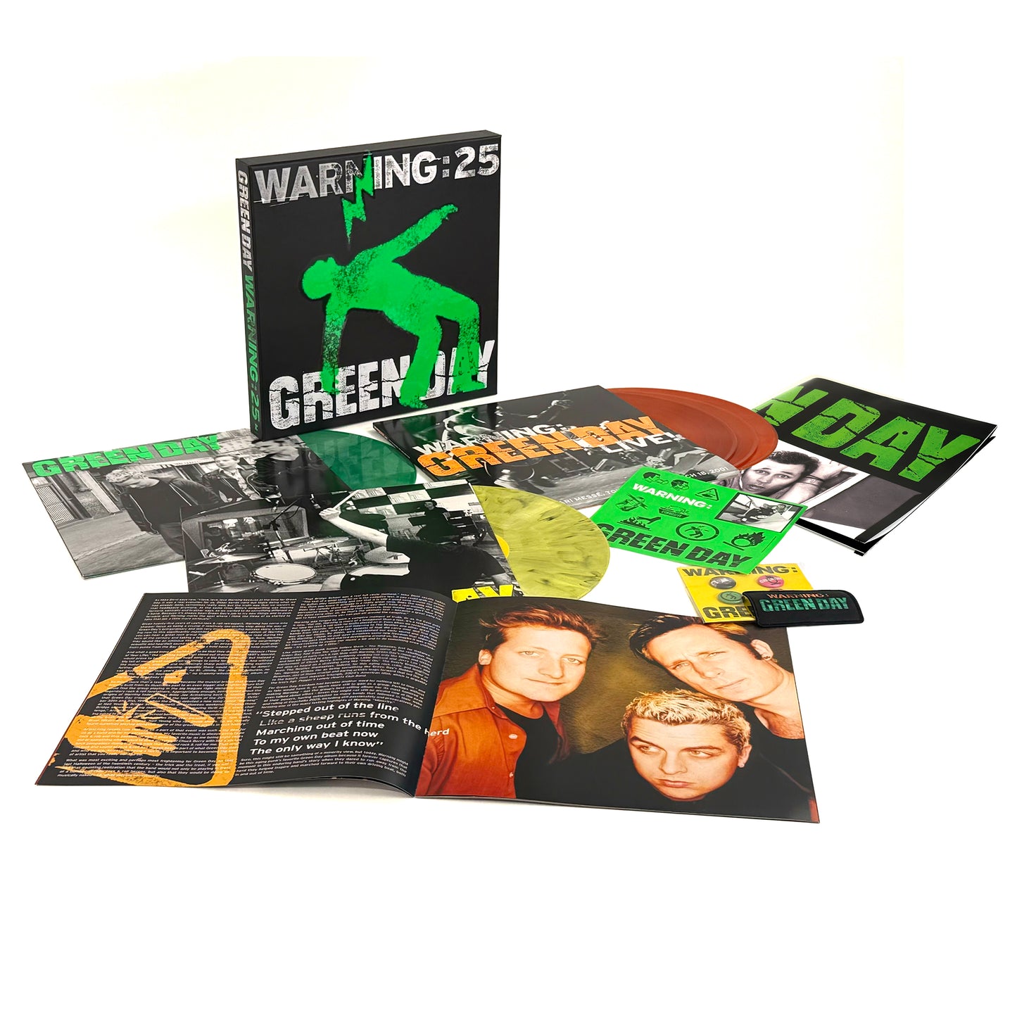 Green Day "Warning" 5xLP Box Set (Color Vinyl Edition)