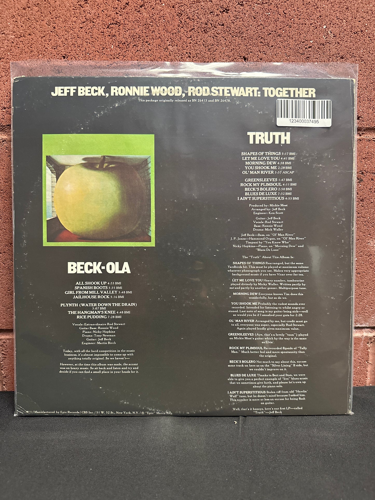 Used Vinyl:  Jeff Beck ”Truth / Beck-Ola” 2xLP